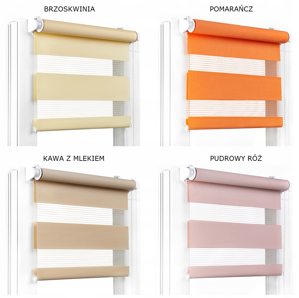 ROLETA DZIEŃ NOC 66x150 CM NAPINACZ RÓŻNE KOLORY Marka dlaokna
