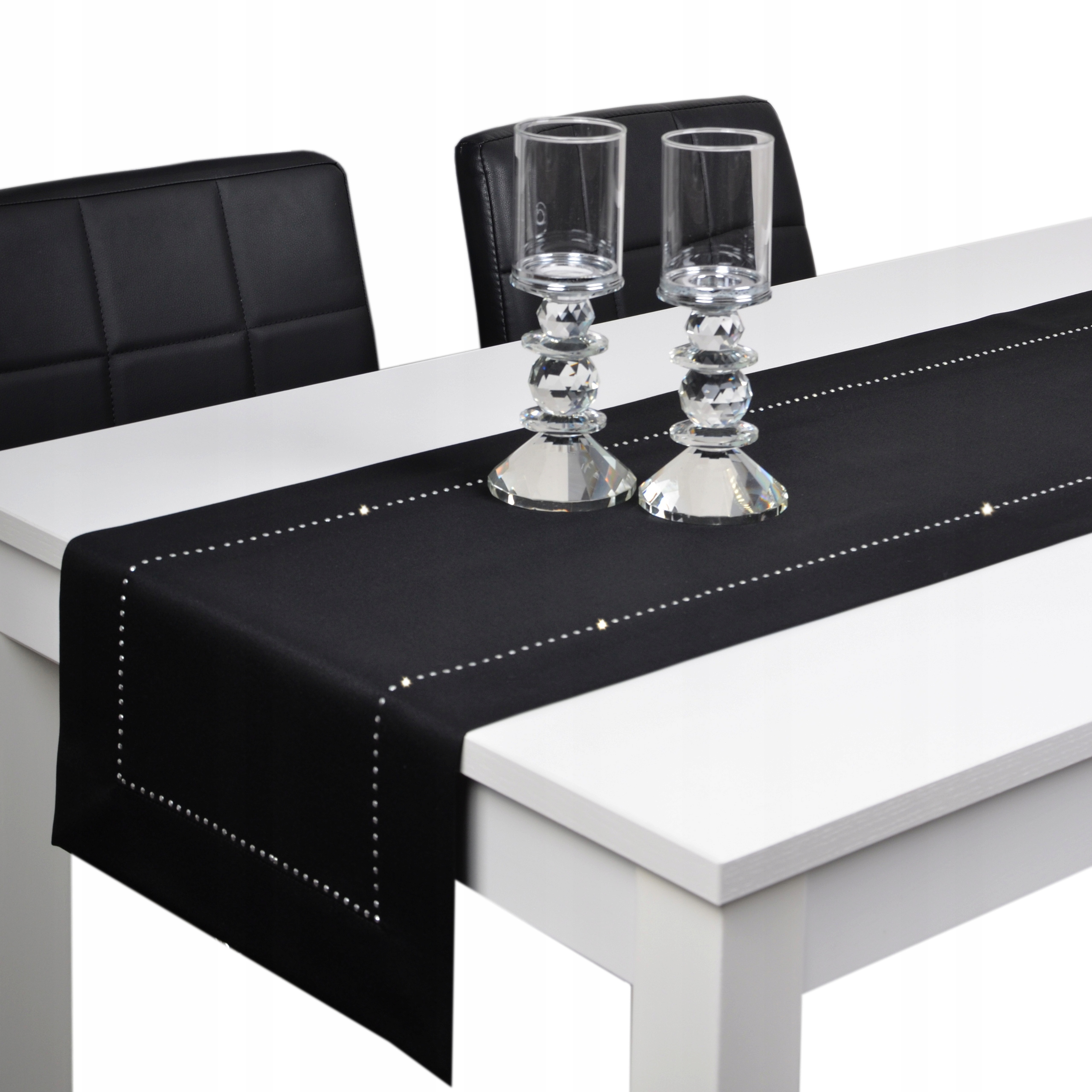 

bieżnik plamoodporny Glamour 38x160 czarny, dżety