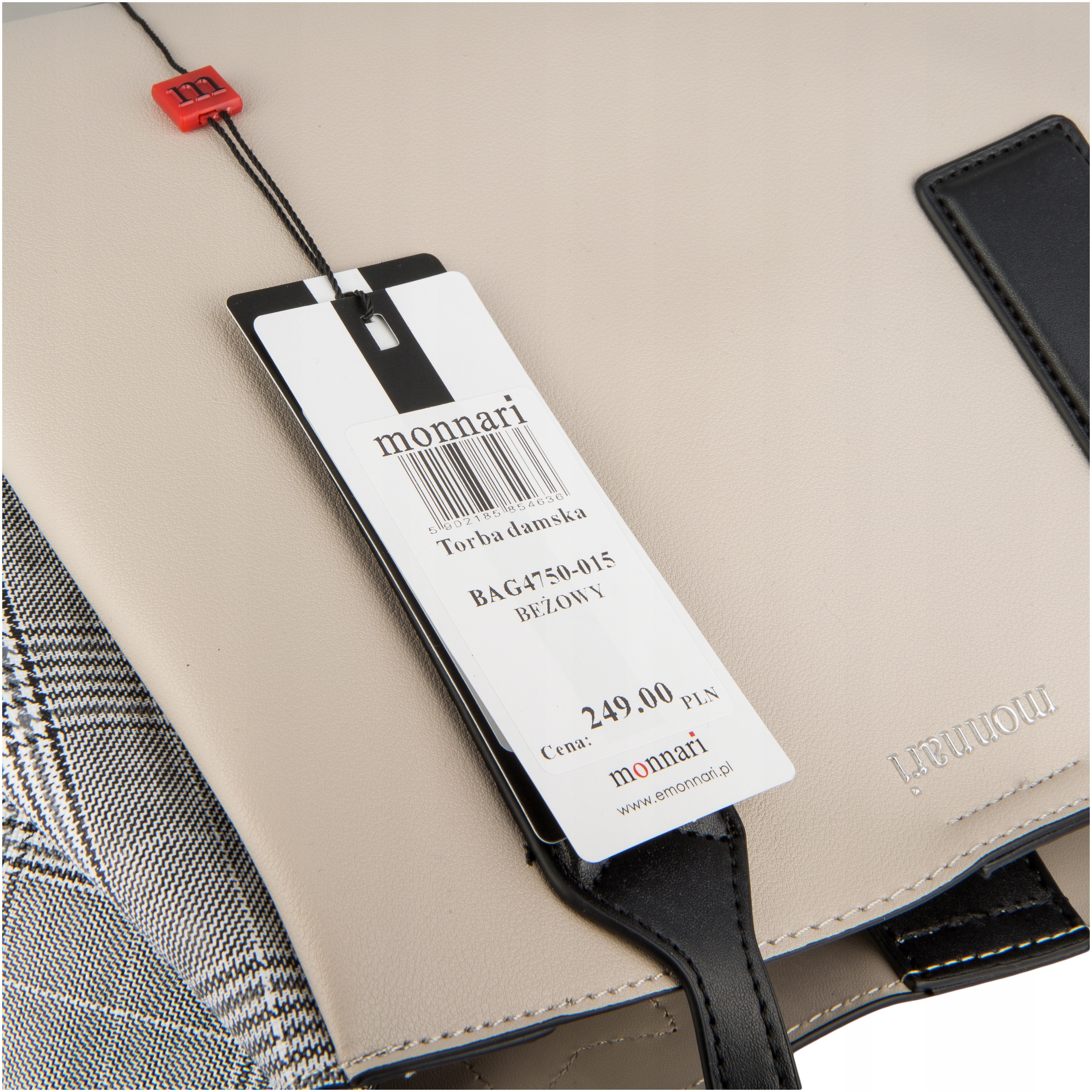 Torebka Damska Monnari Kuferek Na Ramię Pasek Styl miejski