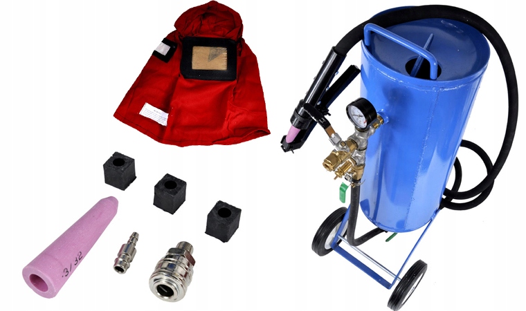 МОБИЛЬНЫЙ ПЕСКОСТРУЙНЫЙ АППАРАТ ПОД ДАВЛЕНИЕМ 50 Л