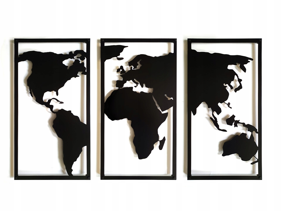 *decolicious, dekorace Mapa Světa 3D Triptyk