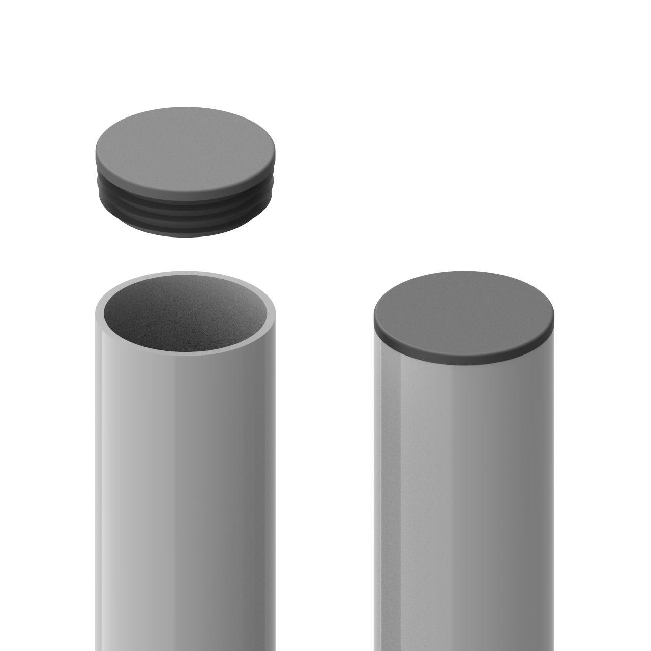 Fi 60 mm - ZAŚLEPKA DO SŁUPKA 10 szt. Długość 0.06 m