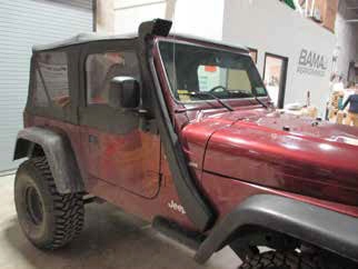 Snorkel dolot Jeep Wrangler TJ prawy Weight with packaging 10 kg