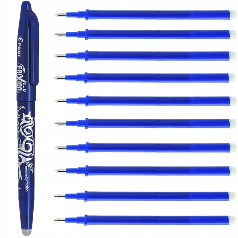 PILOT FRIXION шариковая РУЧКА 0,7 + 10 картриджей