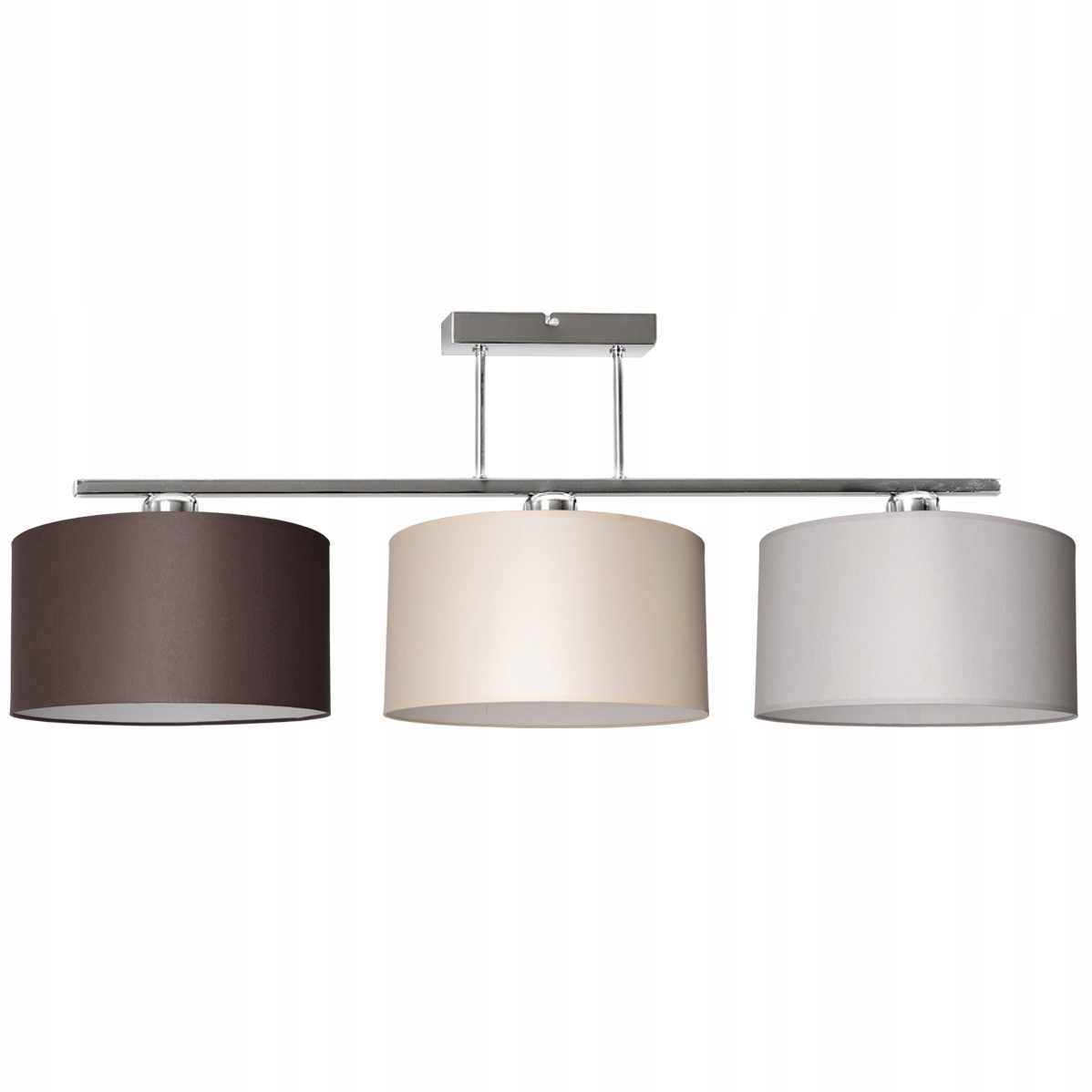 

Lampa Wisząca Nowoczesna Abażur Materiał Chrom Led