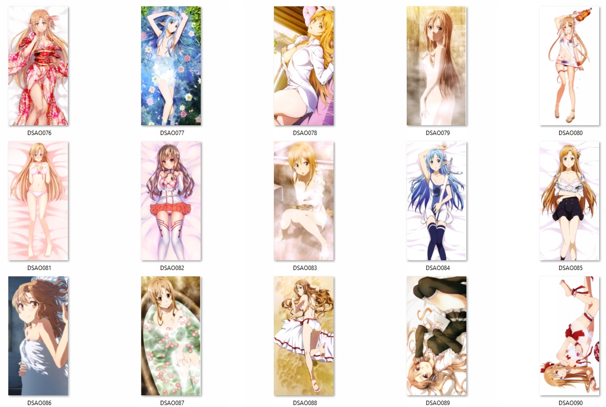 Dwustronna Dakimakura Manga Anime Sword Art Online Szerokość produktu 45 cm