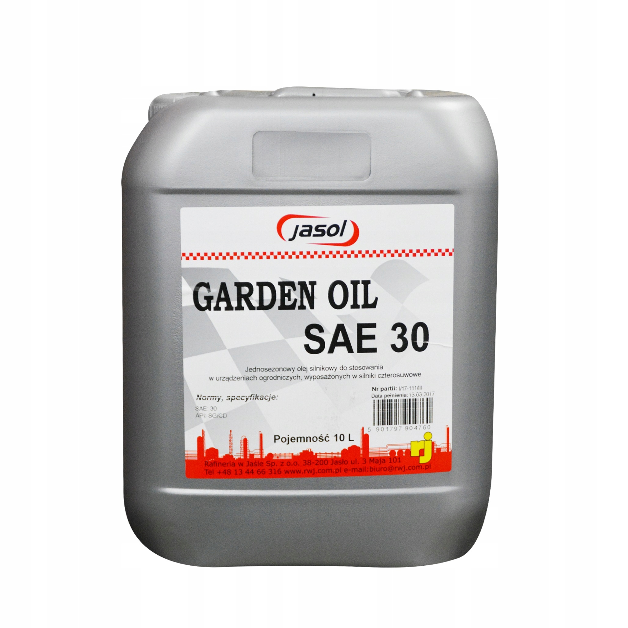 

Olej Do Agregatów Jasol Garden Oil Sae 30 10 L