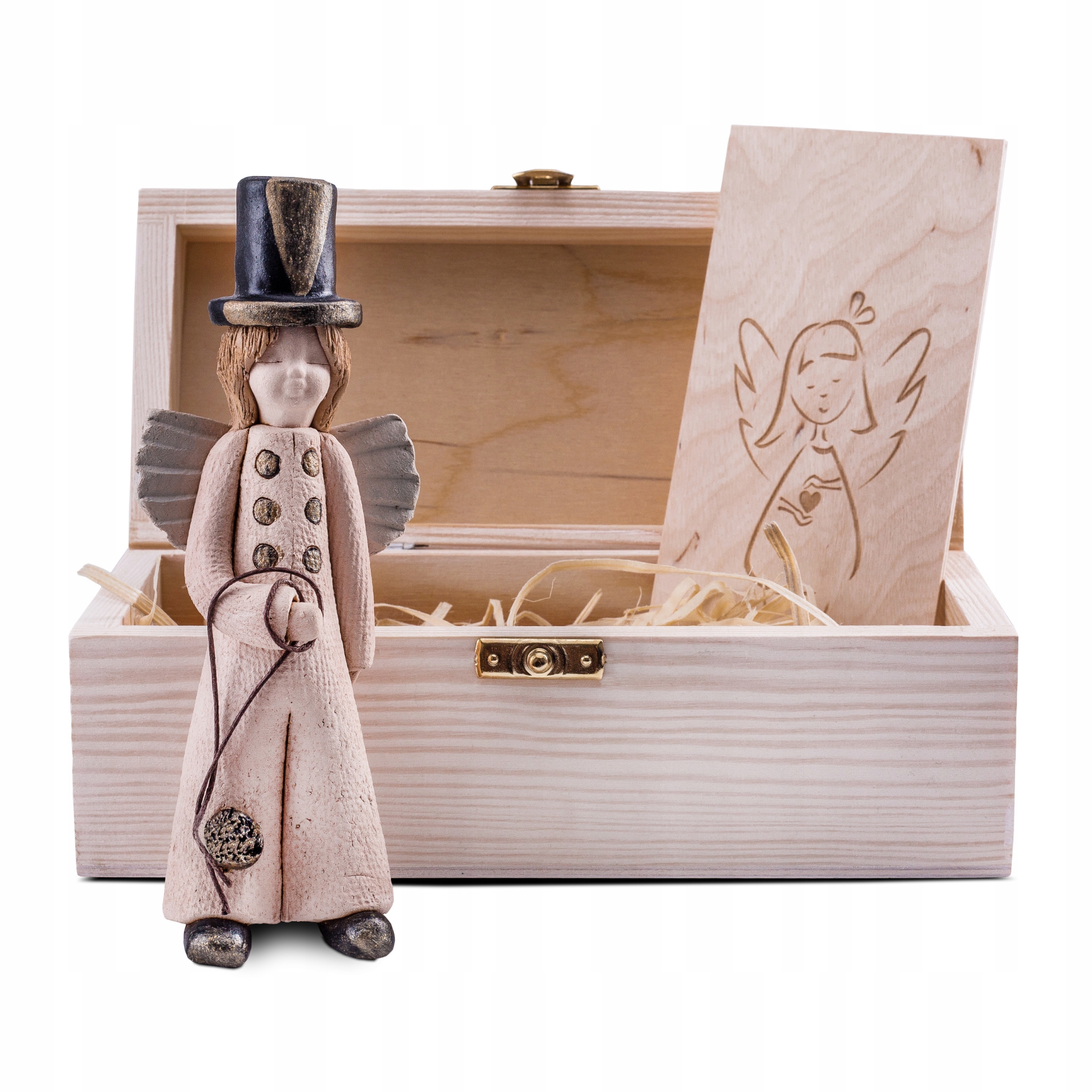 

Figurka Ceramiczna Anioł Aniołek kominiarz