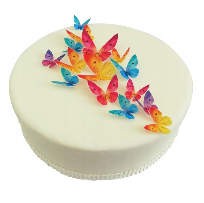 MOTYLKI WAFLOWE 3D WYCIĘTE-FIOLETOWE 87 SZTUK Marka Tortowe Ozdoby