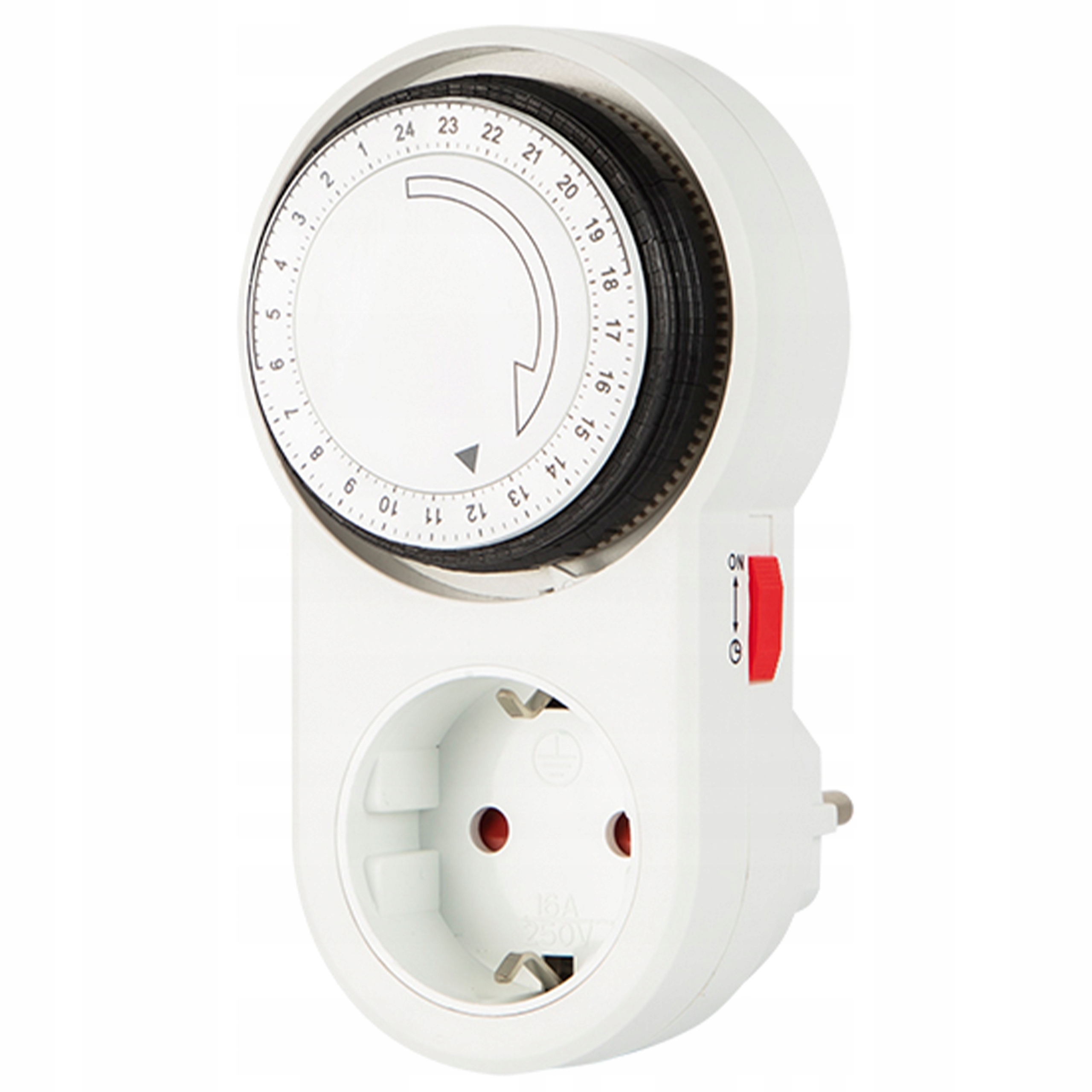 PROGRAMATOR CZASOWY TIMER WŁĄCZNIK WYŁĄCZNIK CZASOMIERZ ANALOGOWY 24H Kod producenta 72-006#