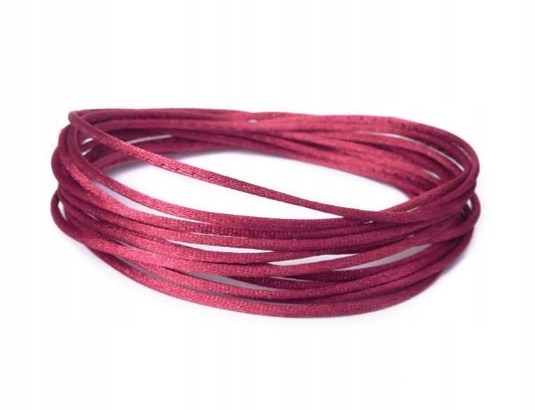 S20 50m Sznurek satynowy topliwy 1mm Winny