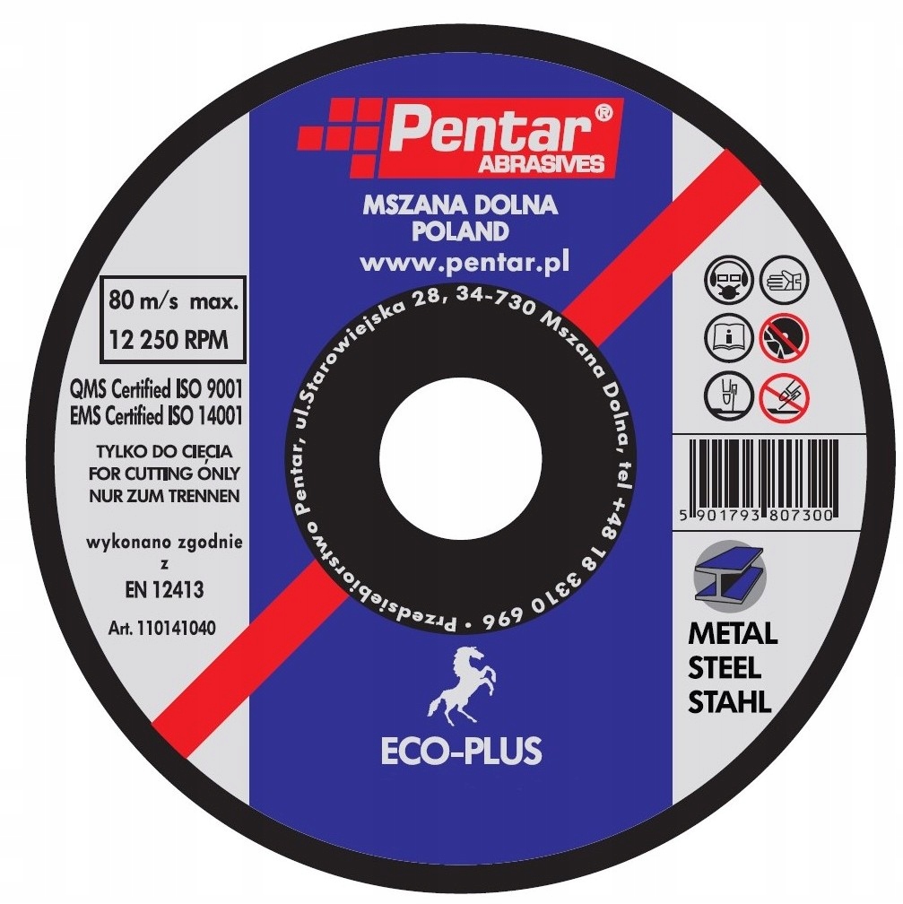 

Tarcza ścierana do cięcia metalu 125x1,0 Pentar