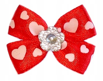 

Mini Kokardki Z Oczkiem Na Spince *** Czerwone