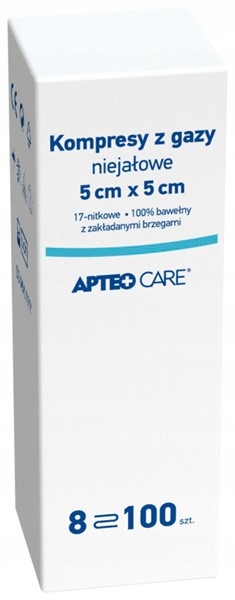 

Mięciutkie Gaziki Kompresy 5x5cm z gazy 100 szt