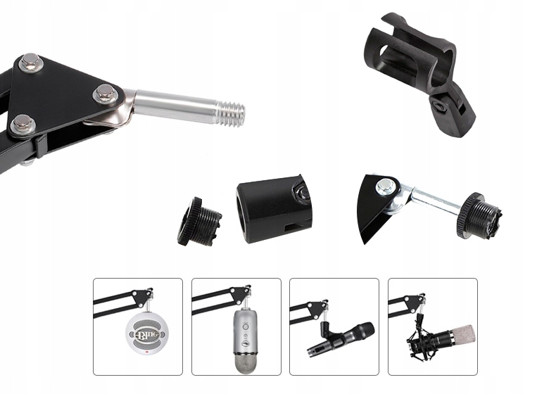 ZESTAW UCHWYT RAMIĘ NA MIKROFON + OSŁONA POP FILTR Marka inna