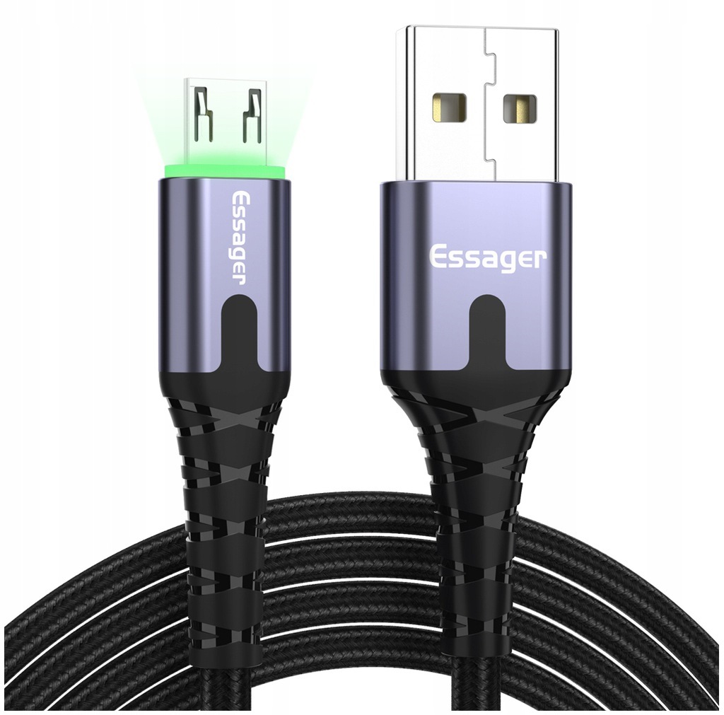 

Kabel Usb Essager 2.4 A Micro Usb Qc 3.0 2m Led
