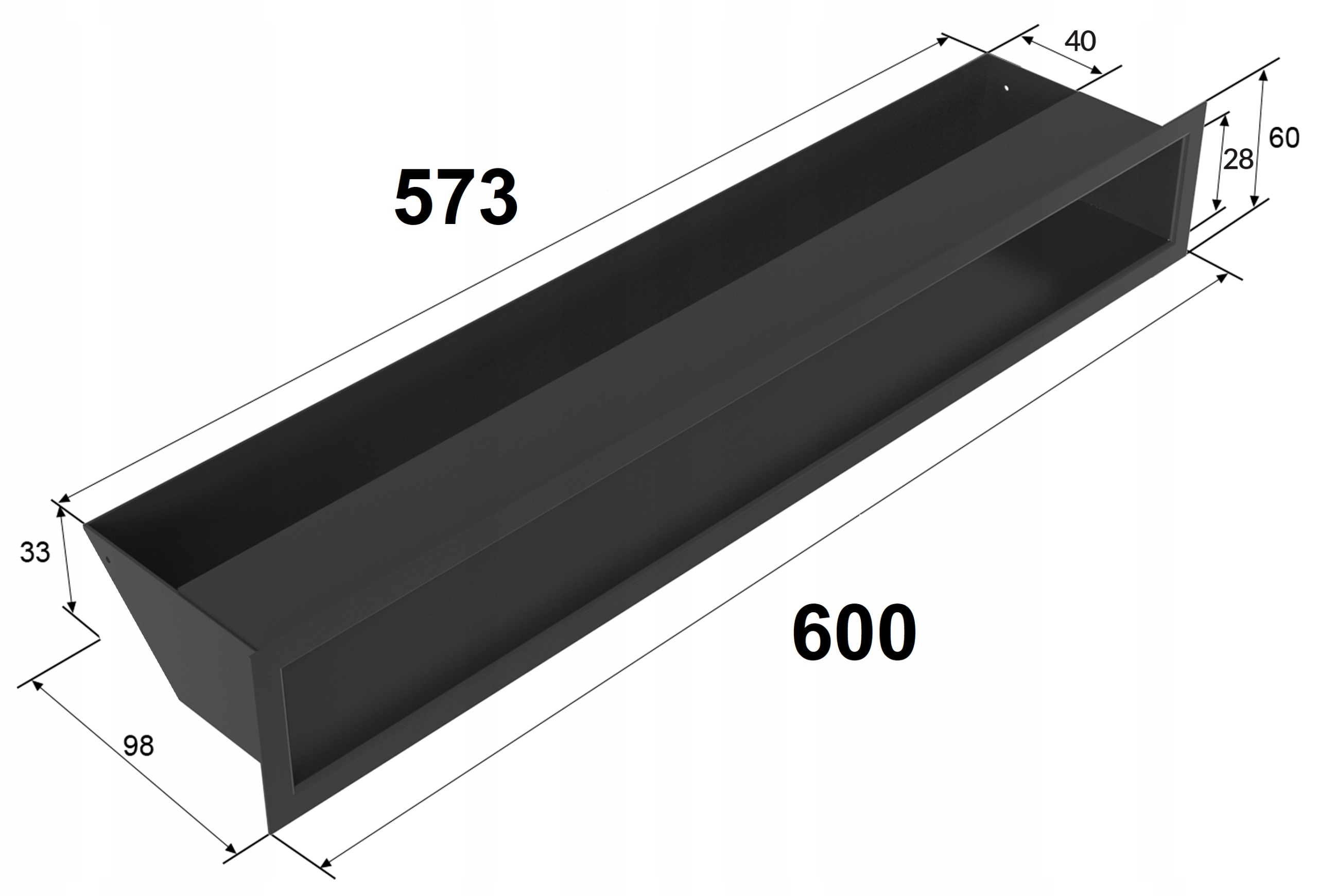 KRATKA KOMINKOWA WENTYLACYJNA LUFT 60x600 6x60 Przeznaczenie wlotowe