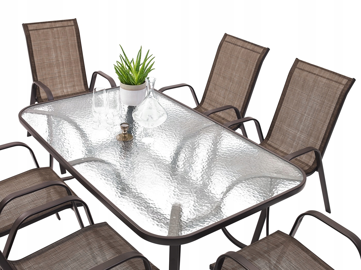 MEBLE OGRODOWE ZESTAW STÓŁ 6+1 NA TARAS BALKON Rodzaj stół i krzesła