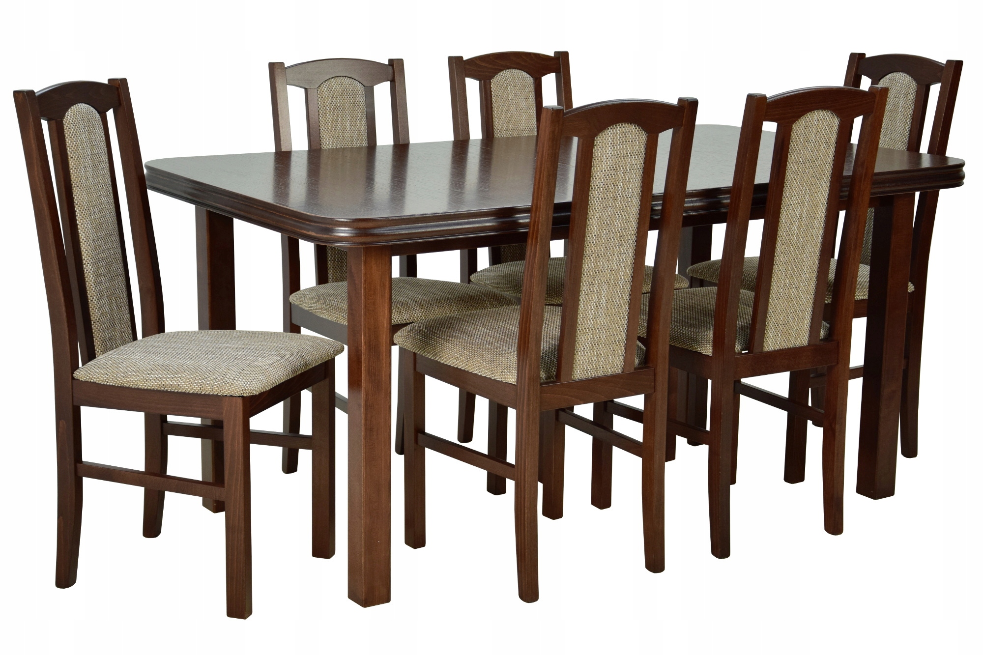 6 krzeseł i stół rozsuwany 200cm BLAT FORNIROWANY