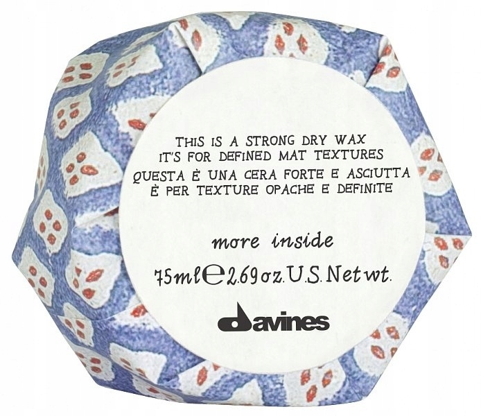 Davines More Inside Strong Dry silný suchý vosk pro úpravu vlasů 75 Ml