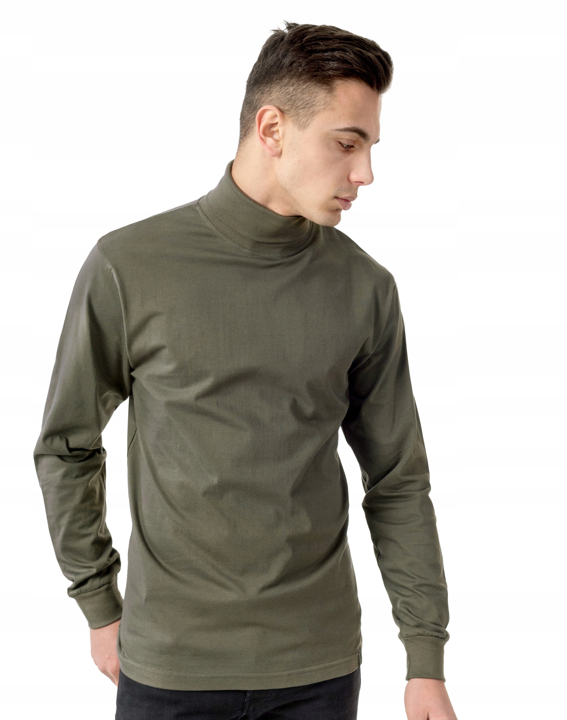 

Elegancki Golf Męski cienki sweter Arek XXL oliwka