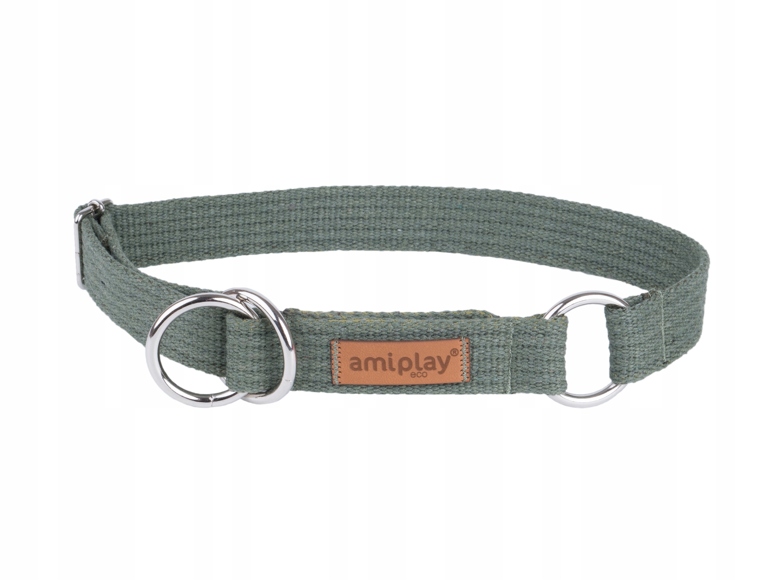 

amiplay Mocna obroża półzacisk Cotton XXL Khaki