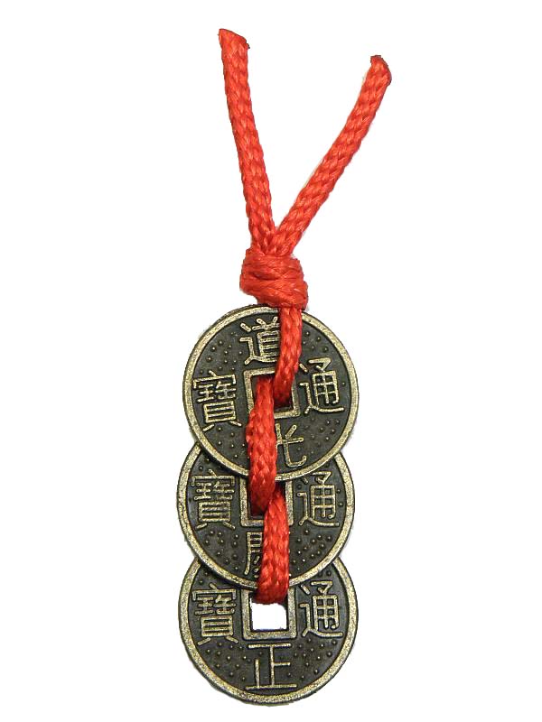 Chińskie monety bogactwa 2 mini -5 kpl.- Feng Shui