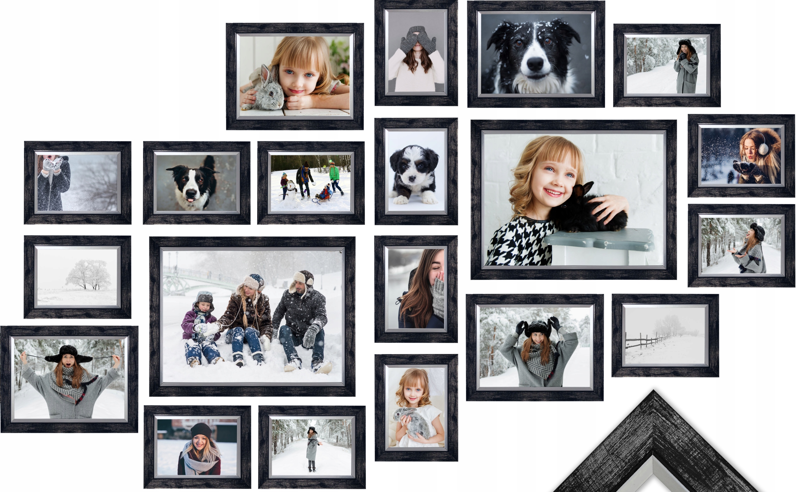 Multirám Lisabon Sada rámečků na fotografie černá P