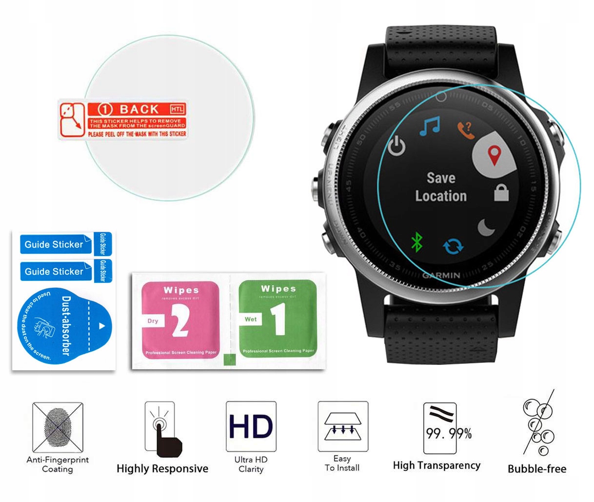 

Folia Ochronna na wyświetlacz do Garmin Fenix 5S
