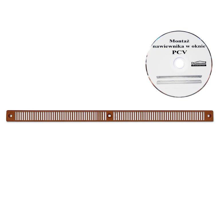 

Czerpnia siatka płaska pod roletę GPE2A Jasny Brąz