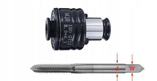 Oprawka adapter zabierak gwintownika Iso M12 GT12