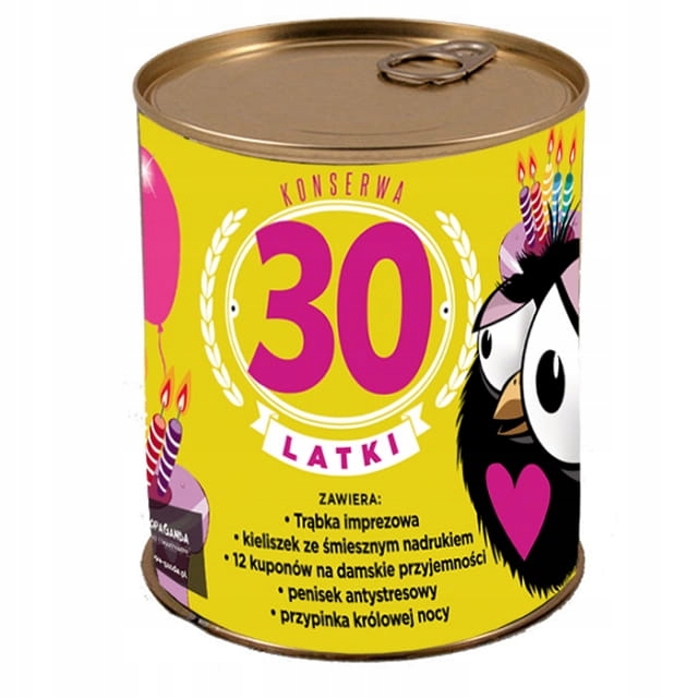 

Konserwa 30-LATKI prezent urodziny akcesoria 30