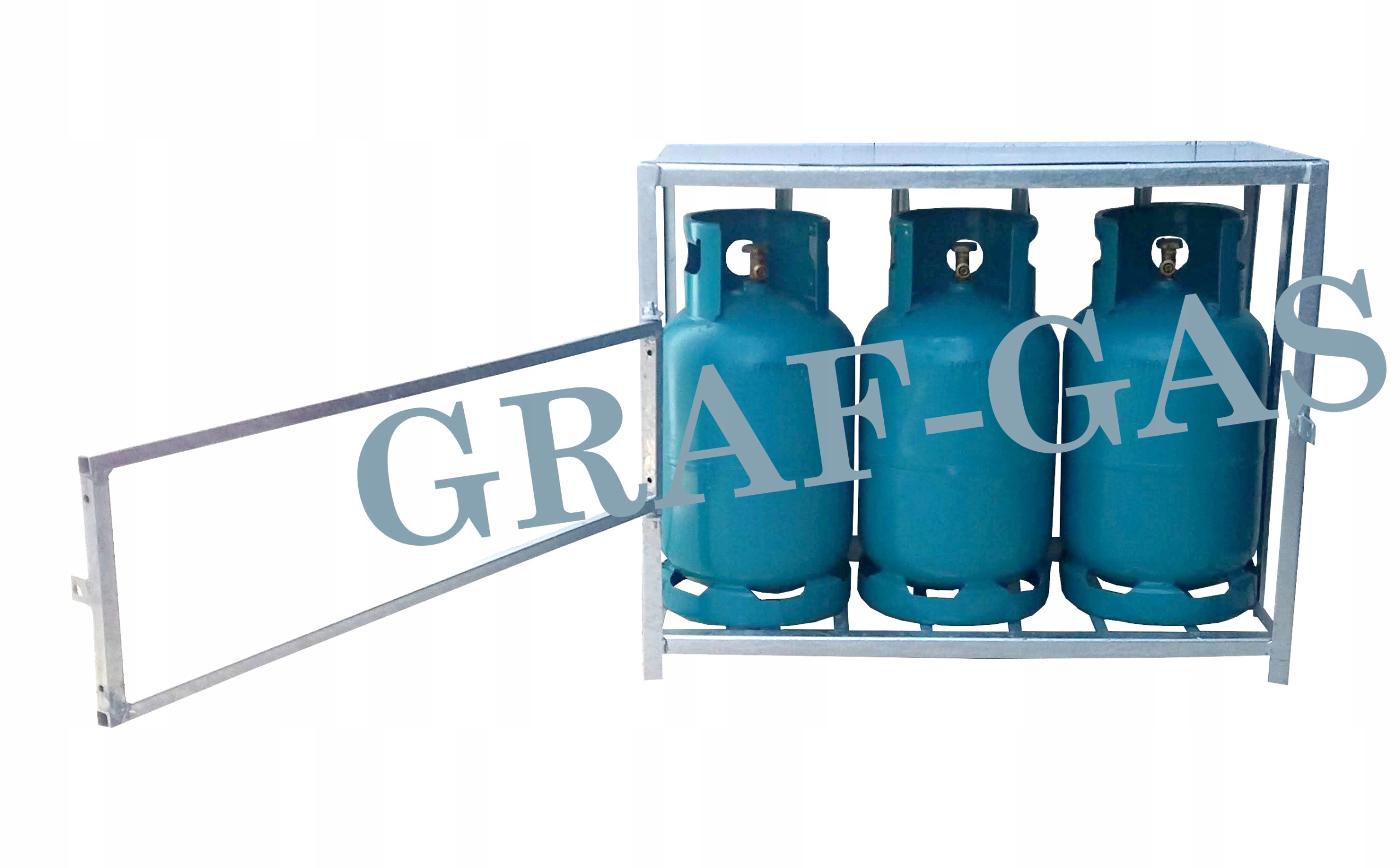 * STOJAK NA BUTLE GAZOWE NA 3 X BUTLA GAZOWA 11KG KONTENER KLATKA KOSZ K-3 Wysokość 0.75 m