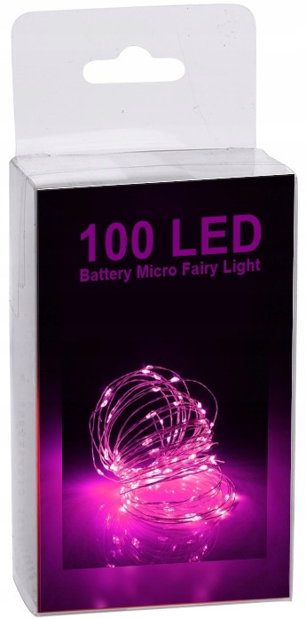 

Romantyczne różowe diody Lampki 10m drucik 100LED
