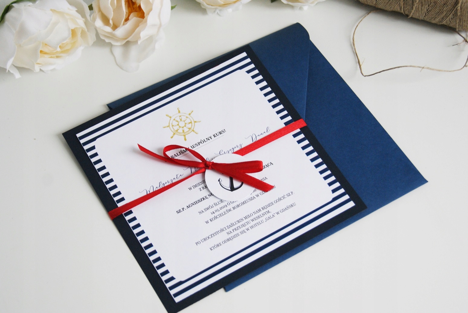 ZAPROSZENIA ŚLUBNE MARYNARSKIE ŻEGLARSKIE WZORY Liczba sztuk 1 szt.