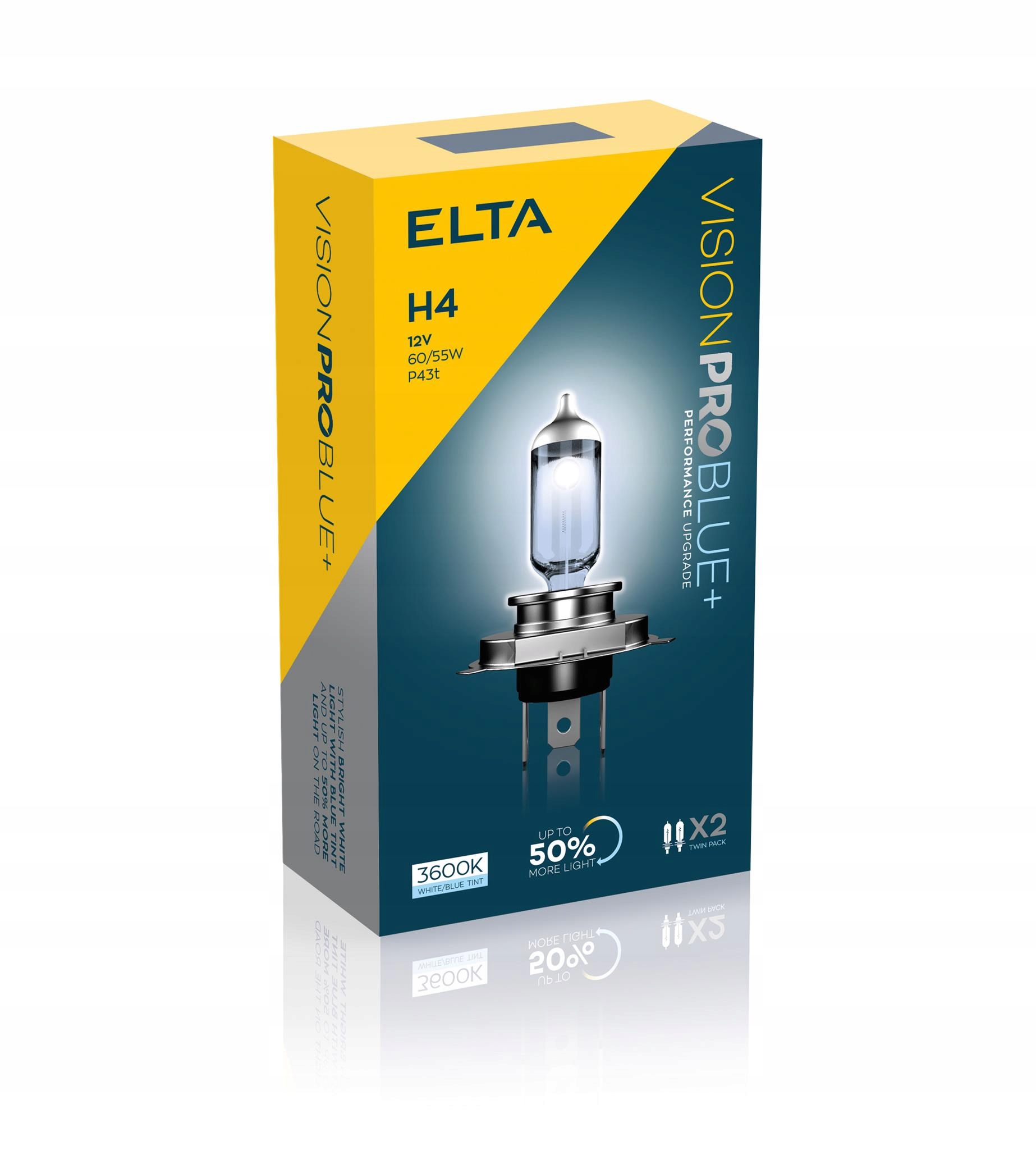 

Żarówki Elta Vision Pro H4 12V 60/55W Blue+ 50%