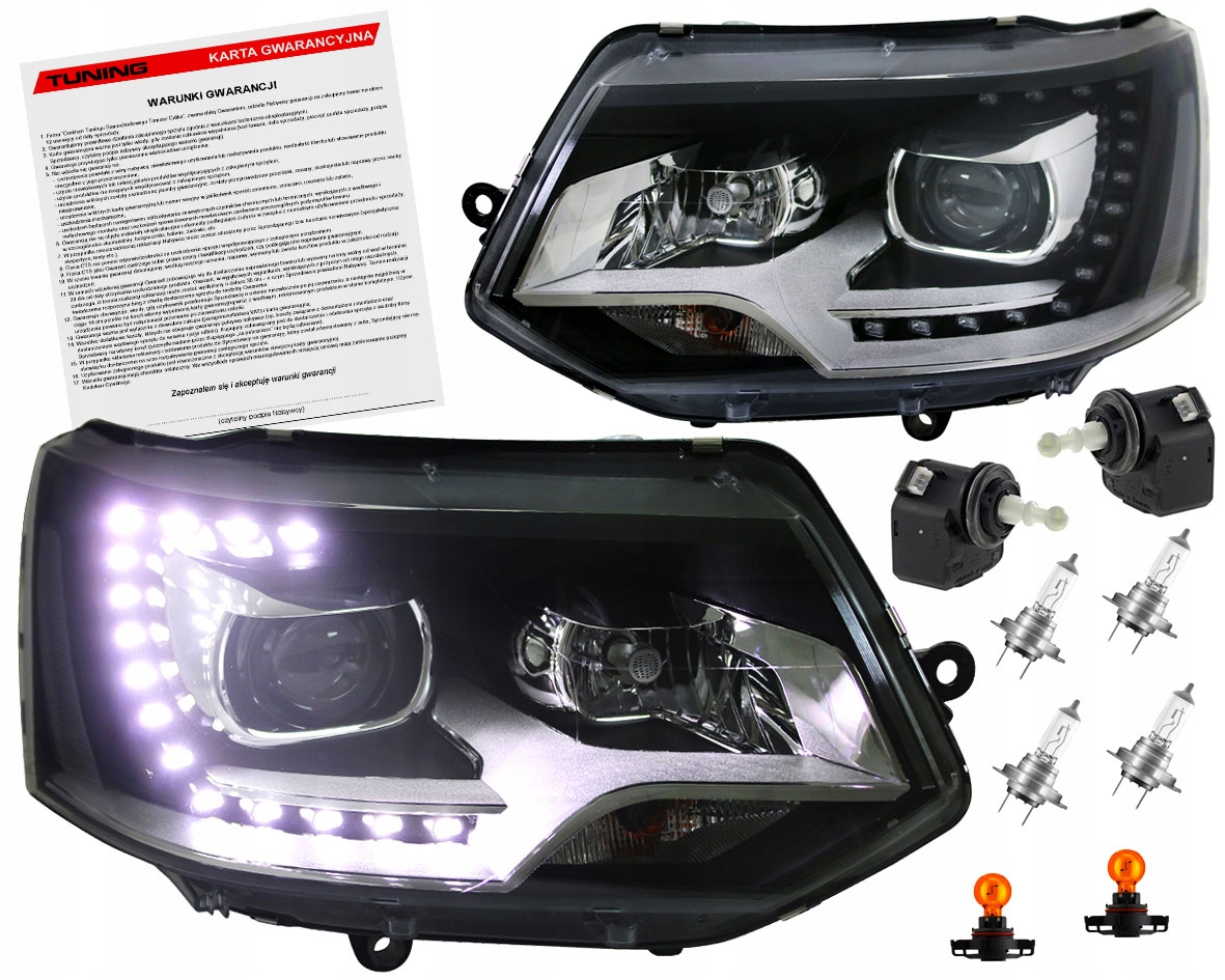 Vw Transporter T5 09-15 Lampy Led světlomety Drl