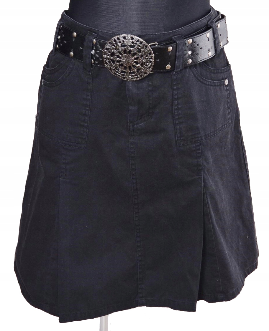 TOM TOMPSON- SPÓDNICA JEANSOWA Z PASKIEM- 38