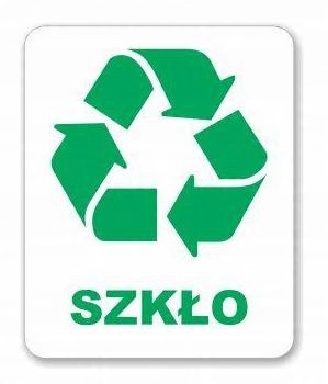 

Naklejka Szkło na Śmietnik kosz do Segregacji 20cm