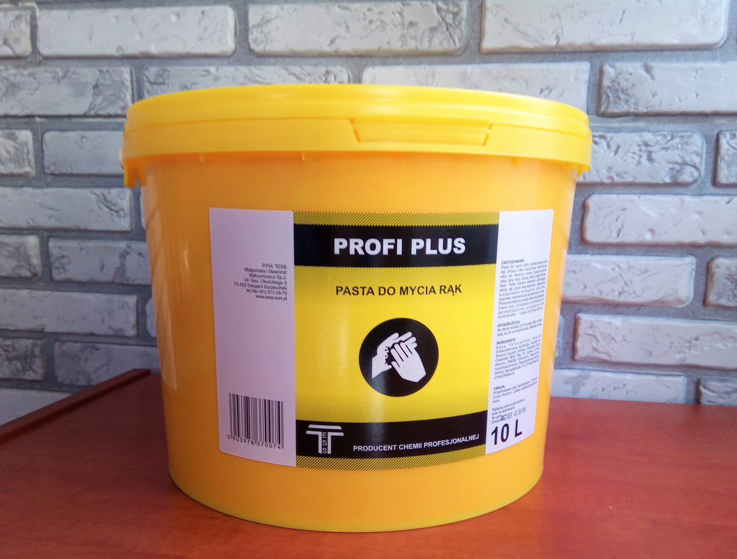 Pasta BHP do mycia rak 10l PROFI PLUS rozowa EAN 5903978370074