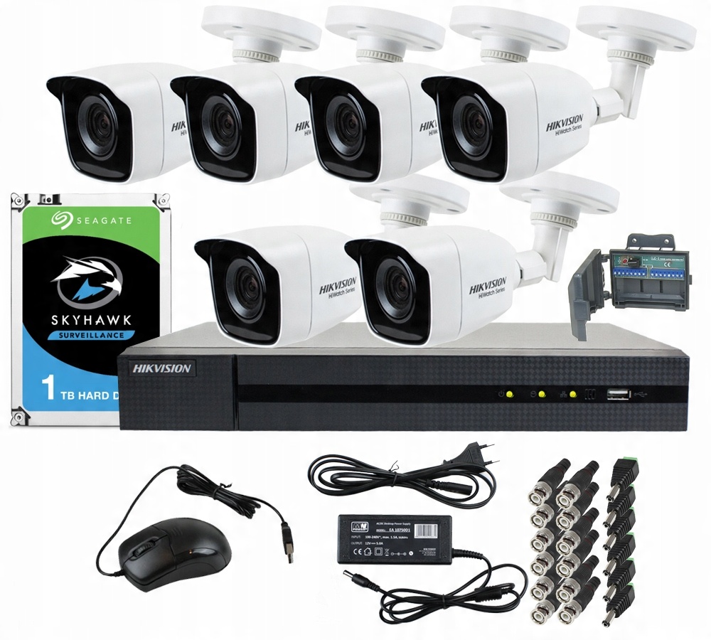 

Monitoring Do Domu 6 kamer 2Mpx 1TB Hikvision Full