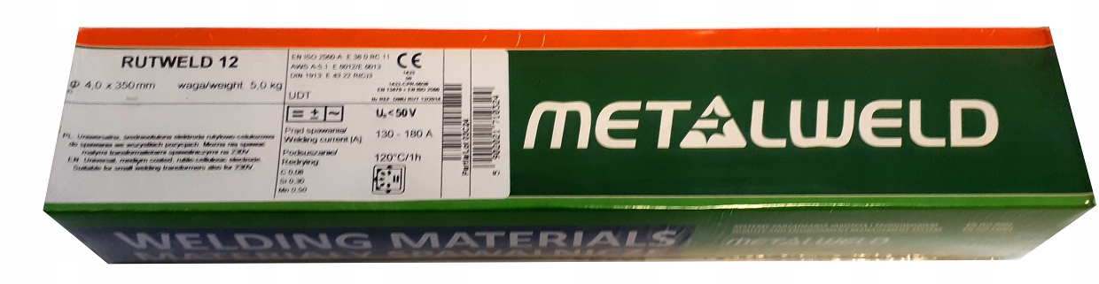 

Elektroda spaw. RUTWELD12 4.0 x350 5kg Metalweld
