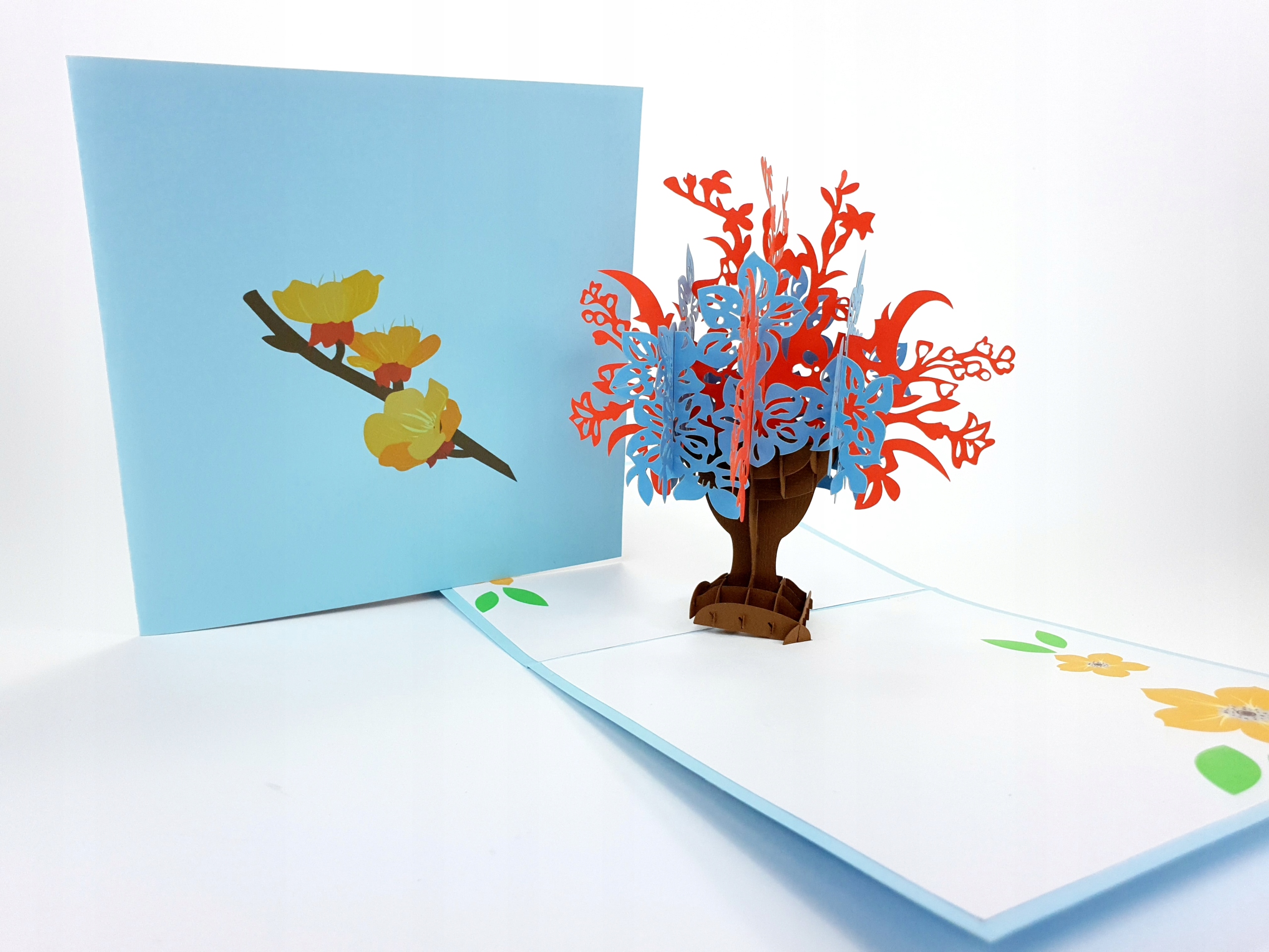 Okouzlující Květ 3D kartička, Den žen matky babičky