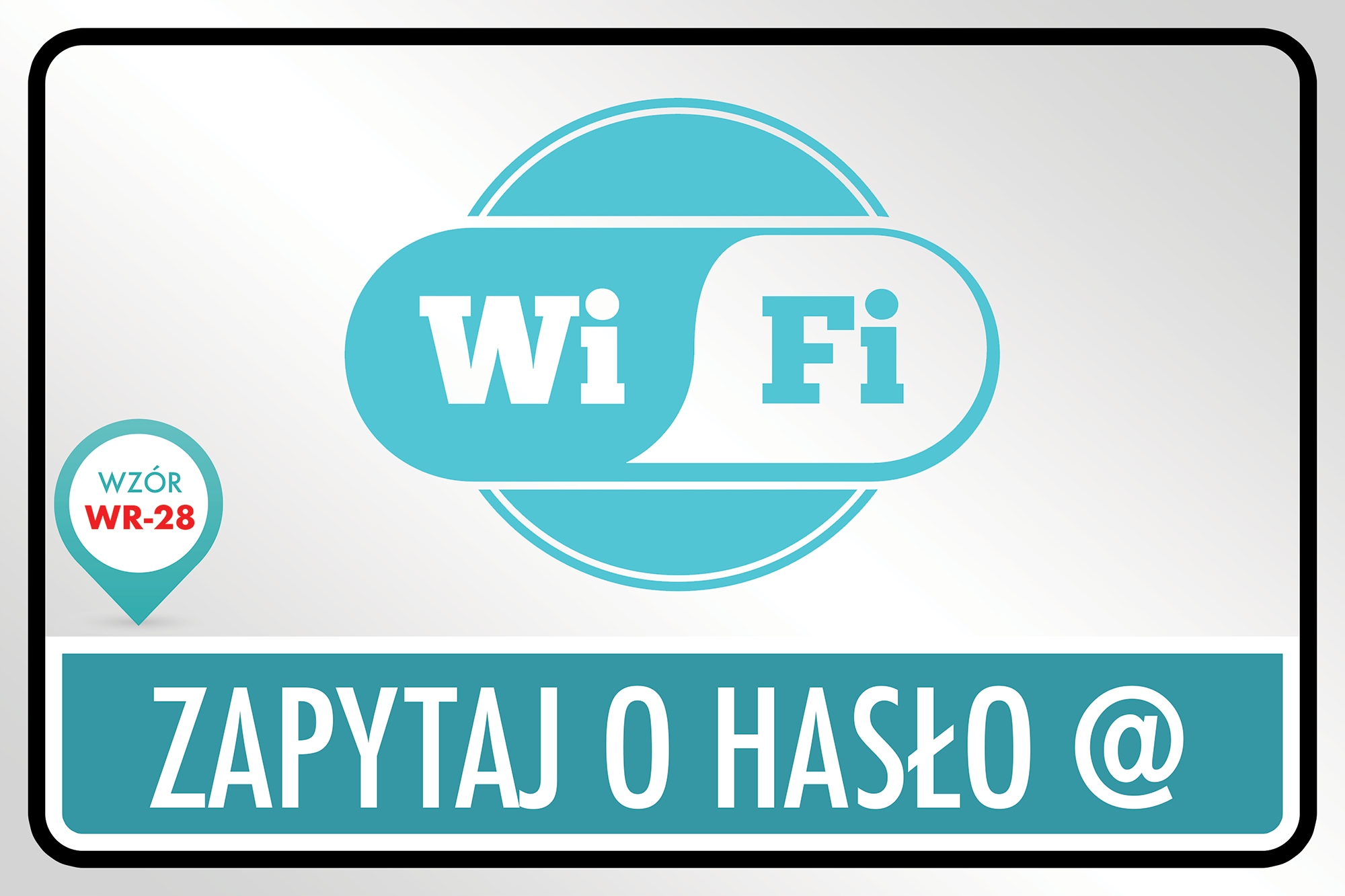 TABLICZKA WiFi STREFA Wi-Fi 30x20 internet tablica Kod producenta WR