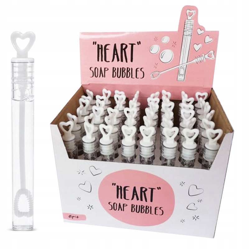 

Bańki Mydlane Serce 48 Sztuk Ślub Wesele Chrzest