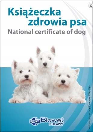 

Książeczka zdrowia psa West Highland White Terrier