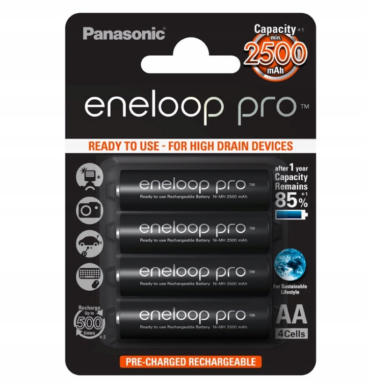 Pack blister de 4 piles rechargeables Panasonic Eneloop type AAA 1,2V - 750  mAh (LR3) à prix bas