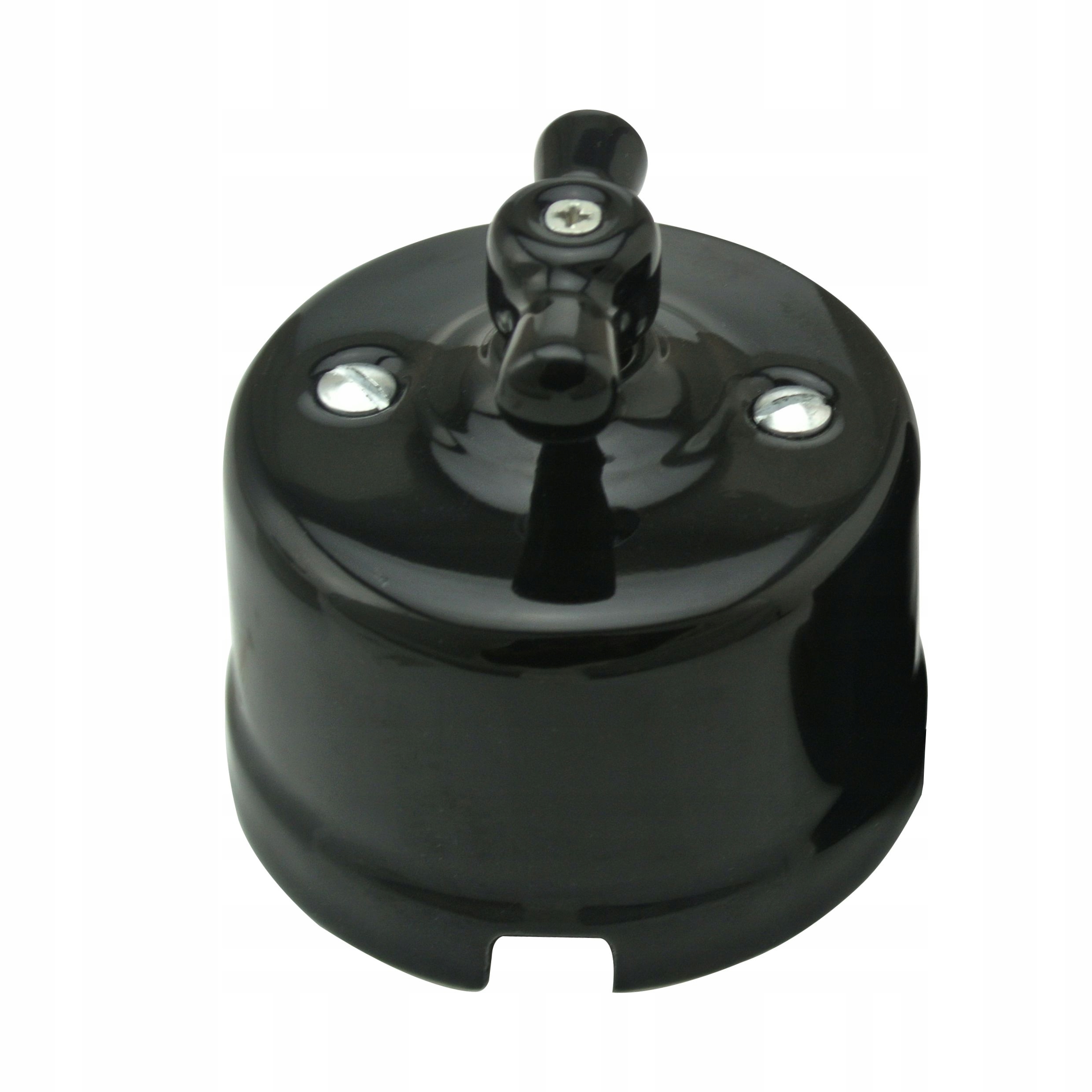 

Włącznik ceramiczny świecznikowy Antica czarny