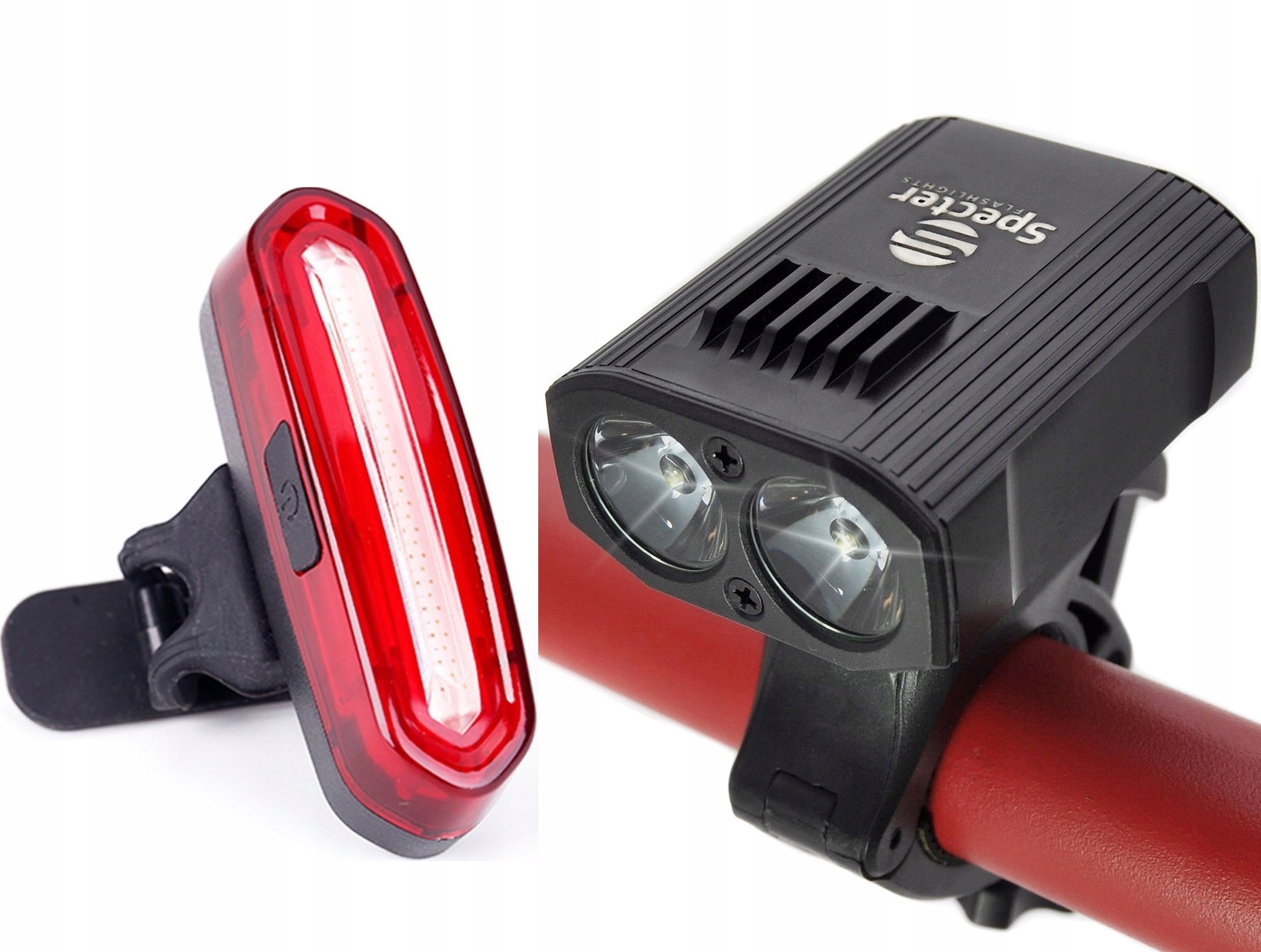 

Zestaw Led tył przód Y16 na Usb lampka rowerowa