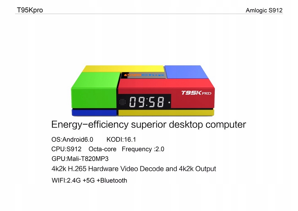 Tv Smart T95K PRO 2/16GB S912 Android 7.1 Marka Inna marka